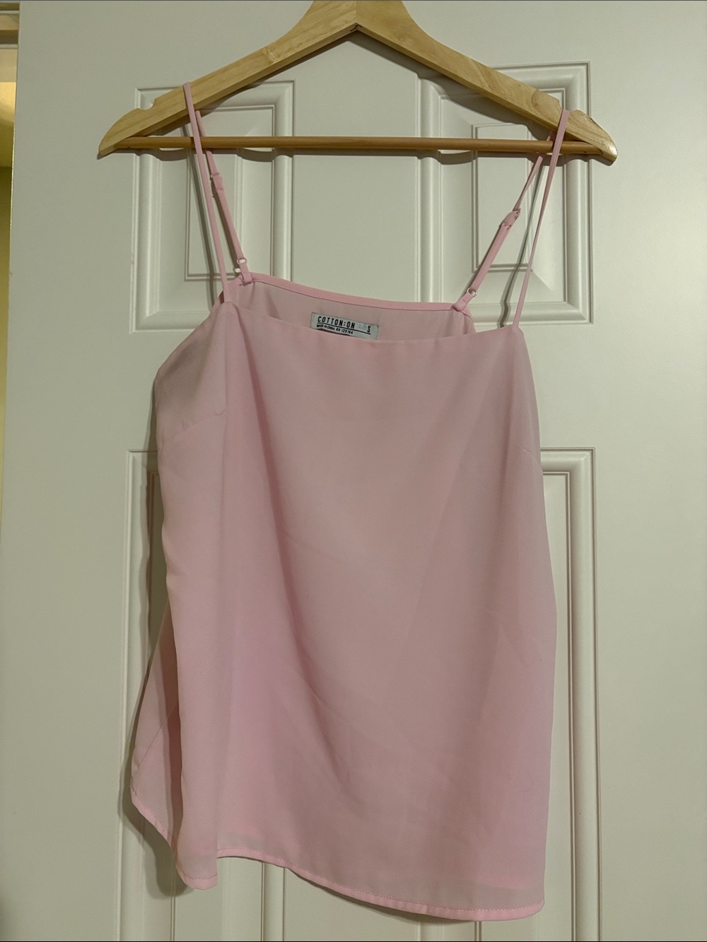 Cotton On Light Pink Adjustable Spaghetti Strap Cami